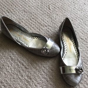 Juicy Couture silver embellished flats